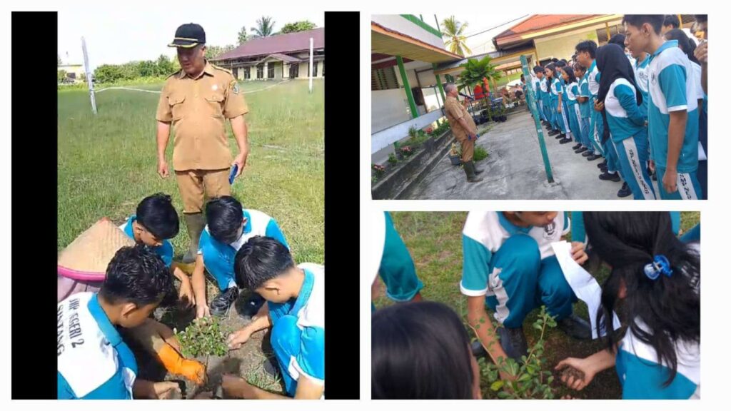 Peringati Hari Bumi,Siswa-Siswi SMPN 2 Sintang Tanam Pohon